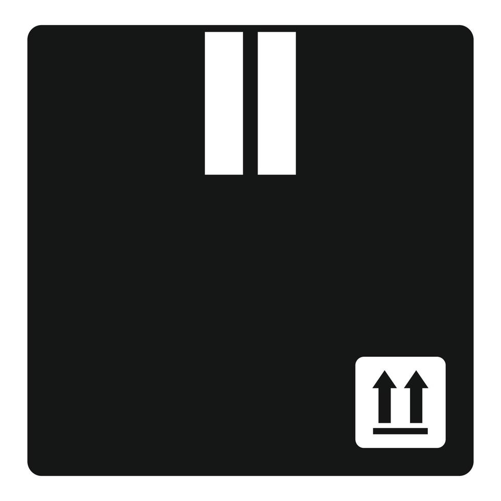 vetor simples do ícone da caixa frágil. pacote de entrega