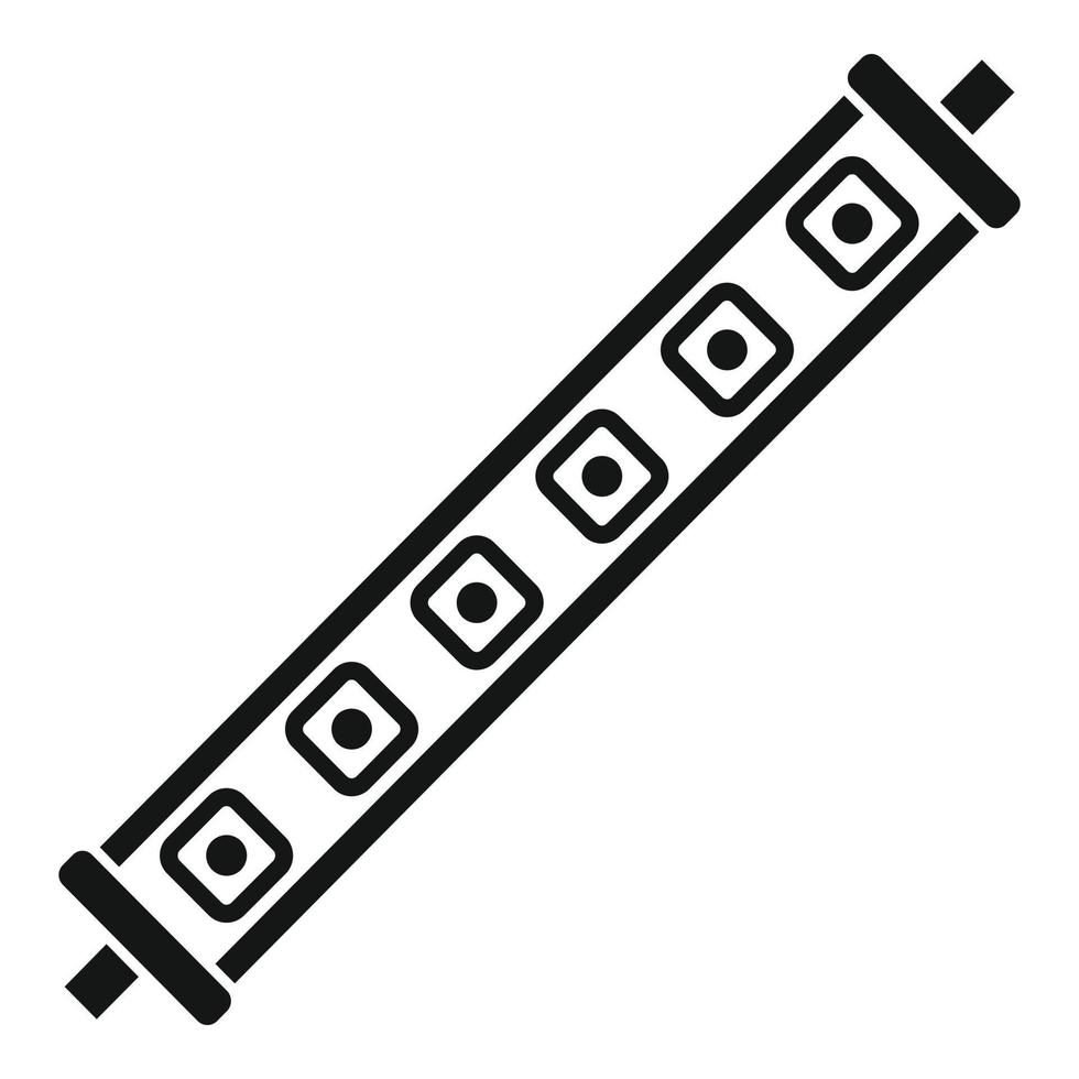 vetor simples de ícone de chip de faixa de led. diodo de luz