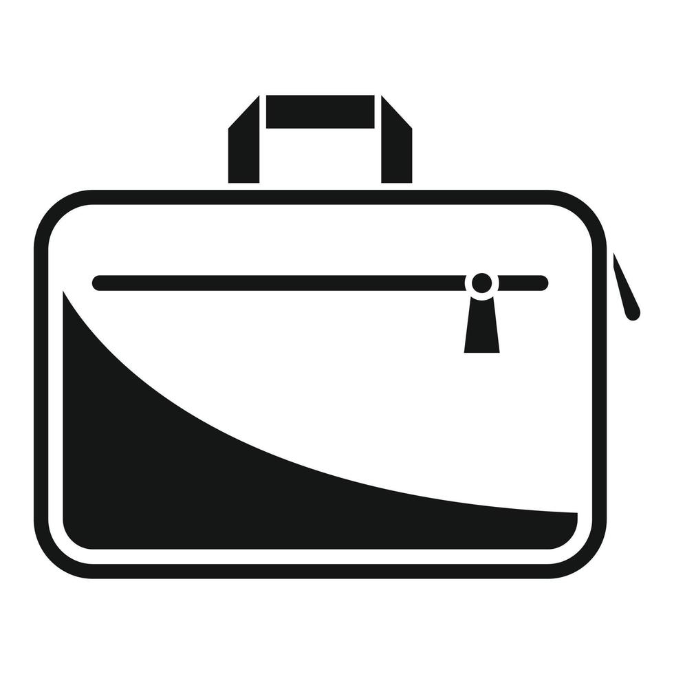 vetor simples do ícone do equipamento do saco do portátil. estojo de mochila