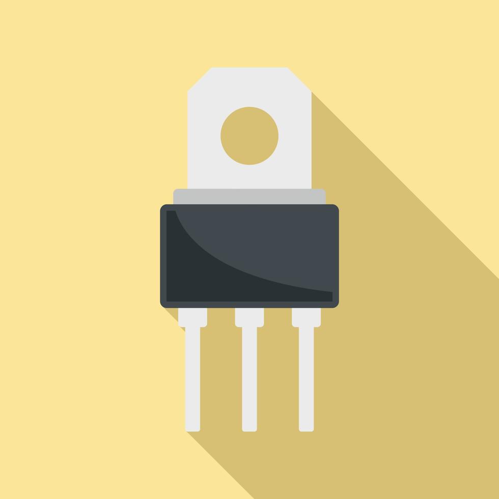 vetor plano de ícone de fototransistor de tensão. regulador elétrico