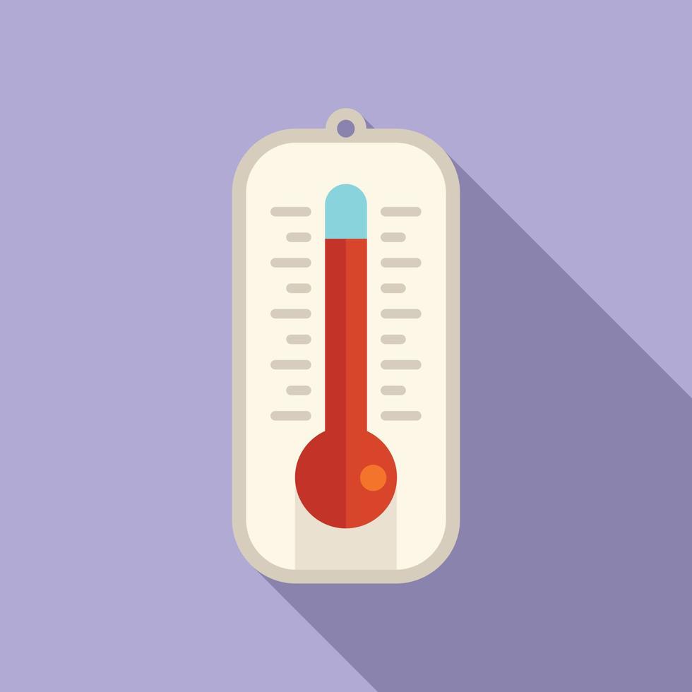 vetor plano de ícone de temperatura de aquecimento. Clima global