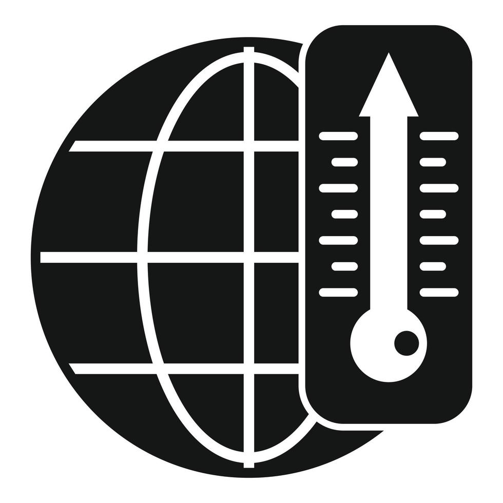 vetor simples do ícone do aquecimento global. clima terrestre