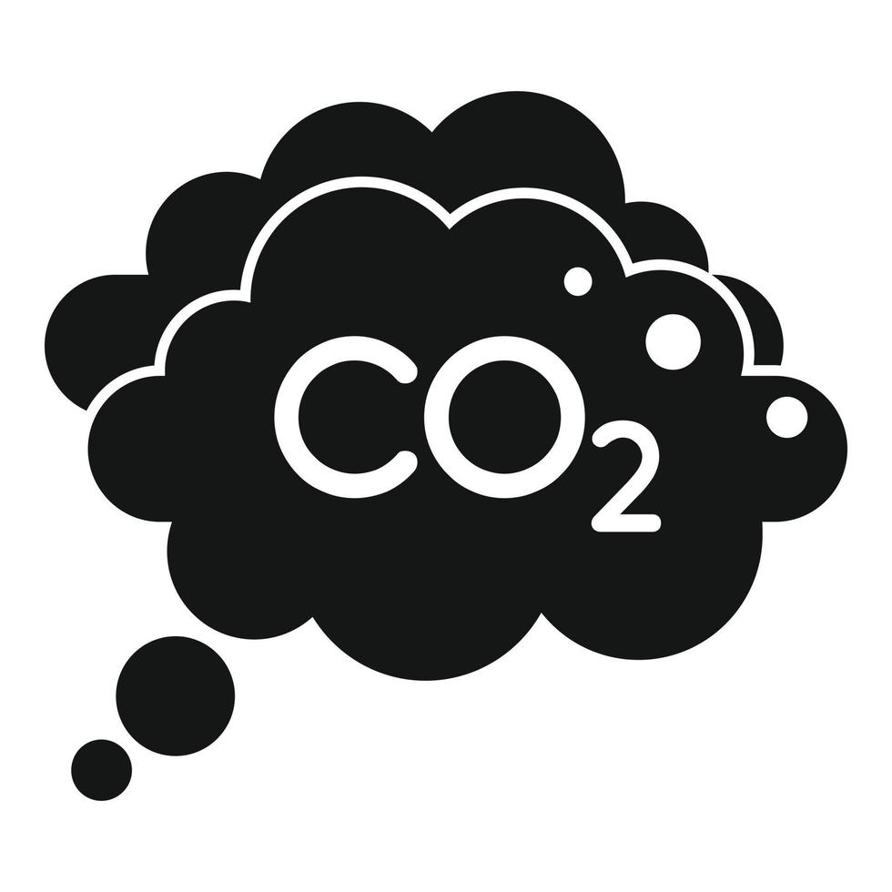 vetor simples de ícone de emissão de co2. Clima global