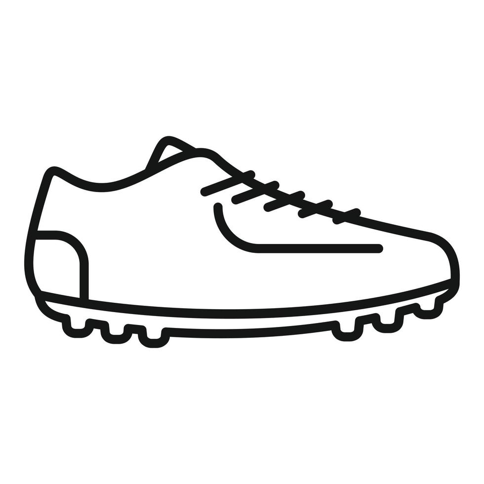 vetor de contorno de ícone de par de inicialização. sapato de futebol