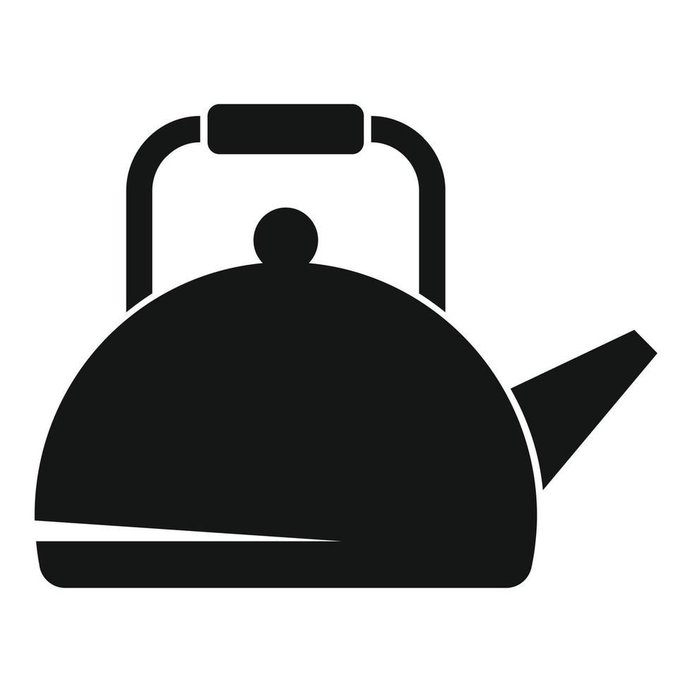 vetor simples do ícone clássico da chaleira de chá. comida saudável