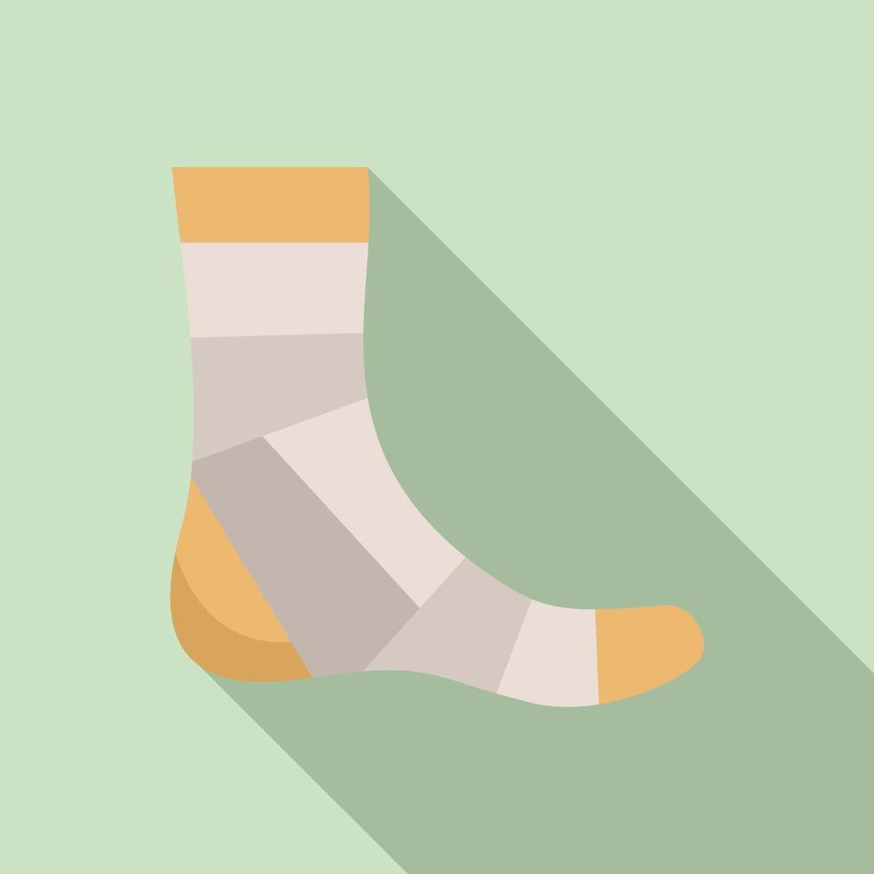 vetor plano de ícone de bandagem de pé. paciente de acidente