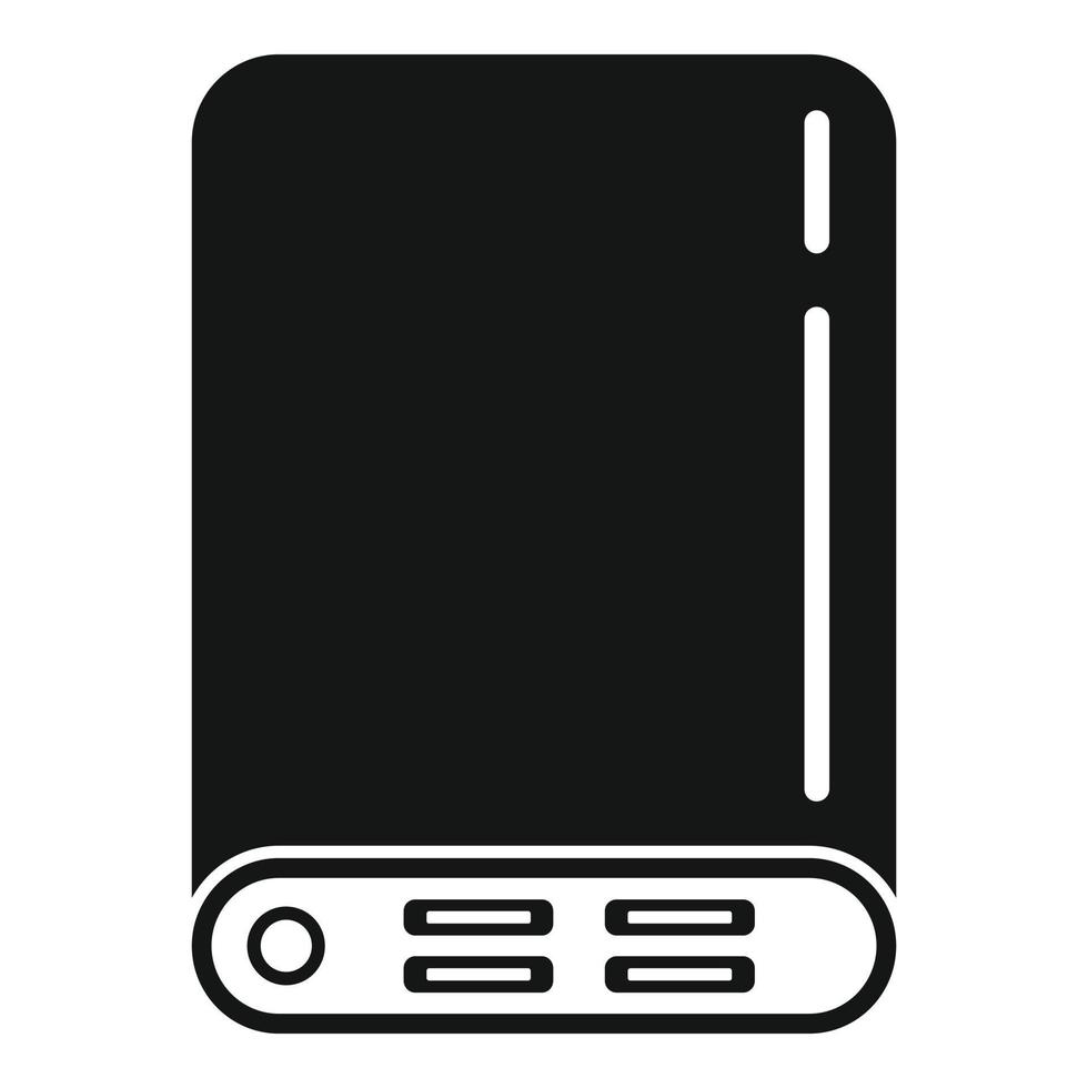vetor simples de ícone de banco de potência portátil. bateria do telefone