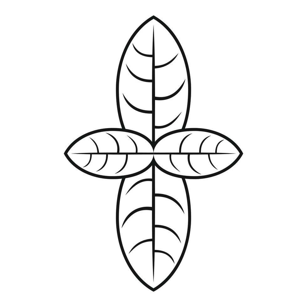 vetor simples de ícone de planta de manjericão. folha de erva