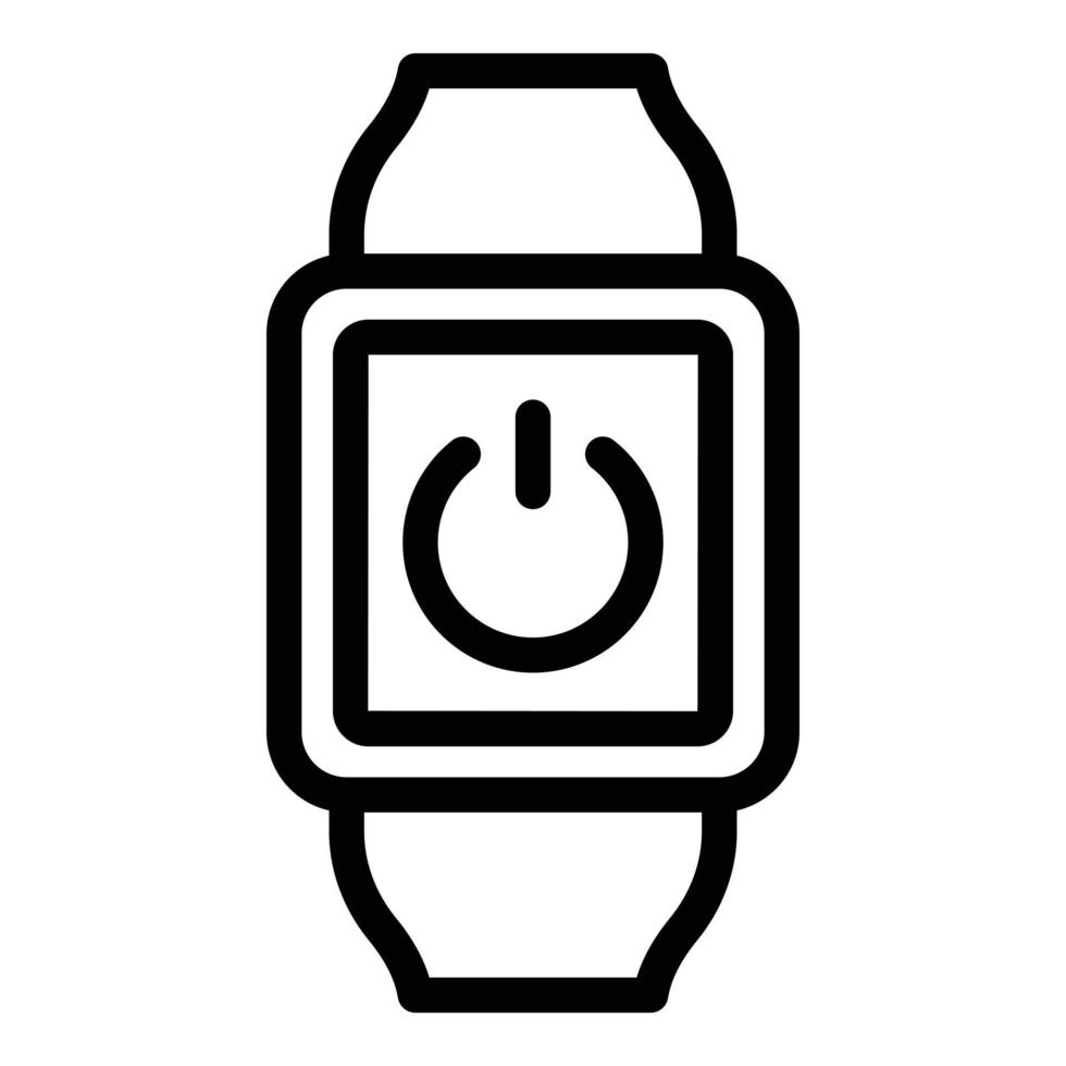 desligue o vetor de contorno do ícone do smartwatch. desintoxicação digital