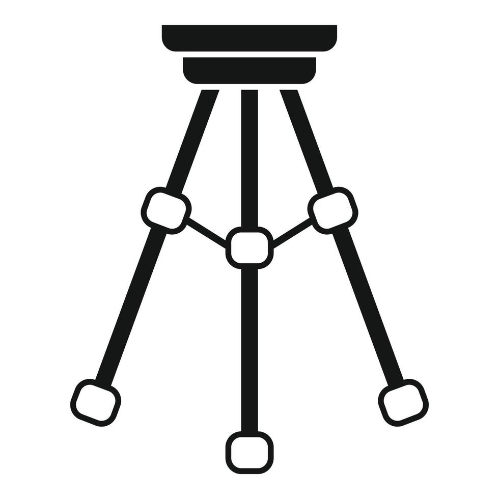 vetor simples do ícone do suporte do tripé. suporte móvel para câmera