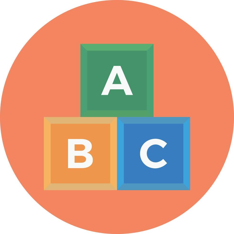 abc bloqueia a ilustração vetorial em ícones de símbolos.vector de qualidade background.premium para conceito e design gráfico. vetor