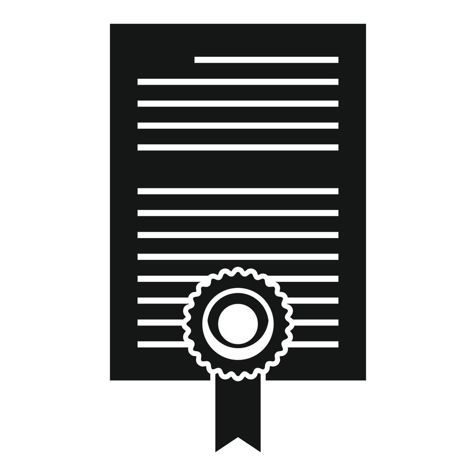 vetor simples do ícone do papel do diploma. design de certificado