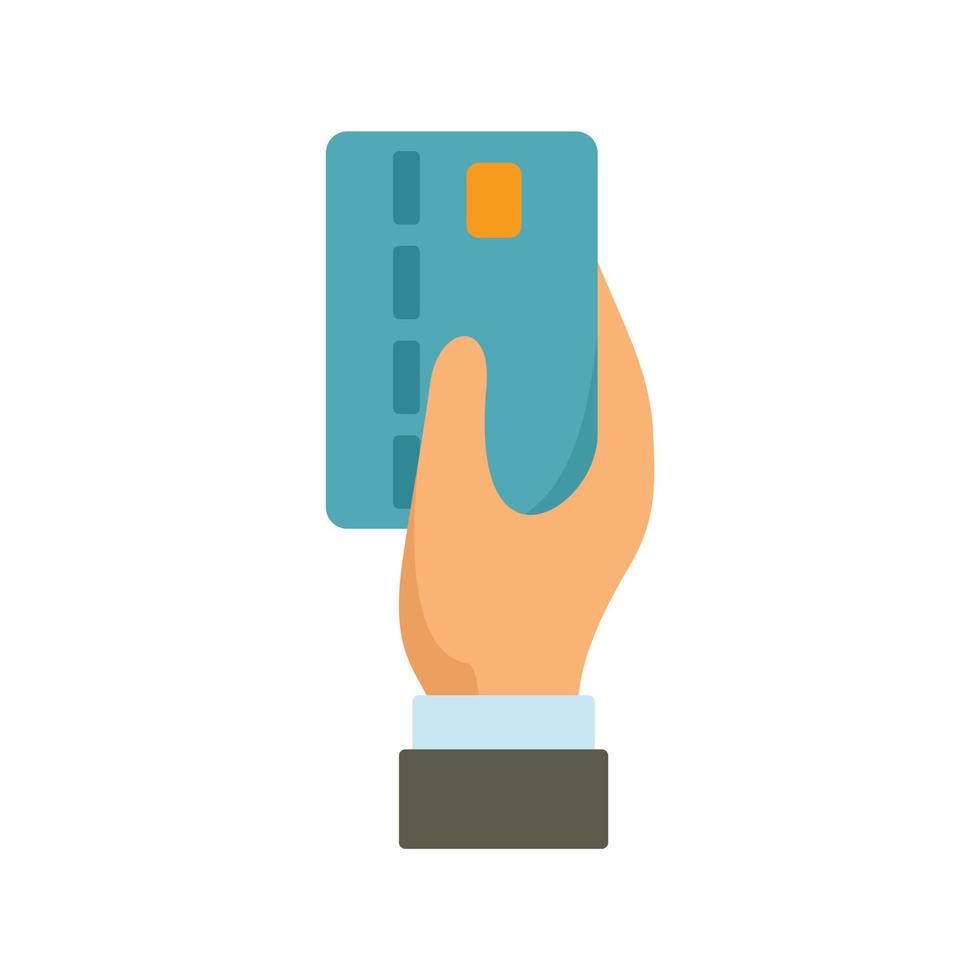 vetor plano isolado do ícone do cartão de crédito do caixa do banco