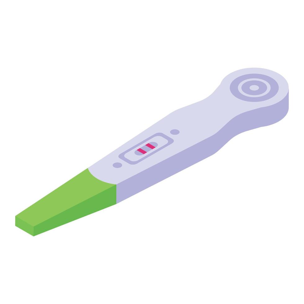 vetor isométrico do ícone da vara grávida. teste de urina