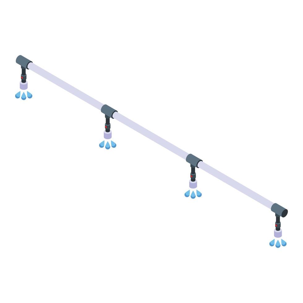 vetor isométrico de ícone de irrigação baixa. mangueira agrícola