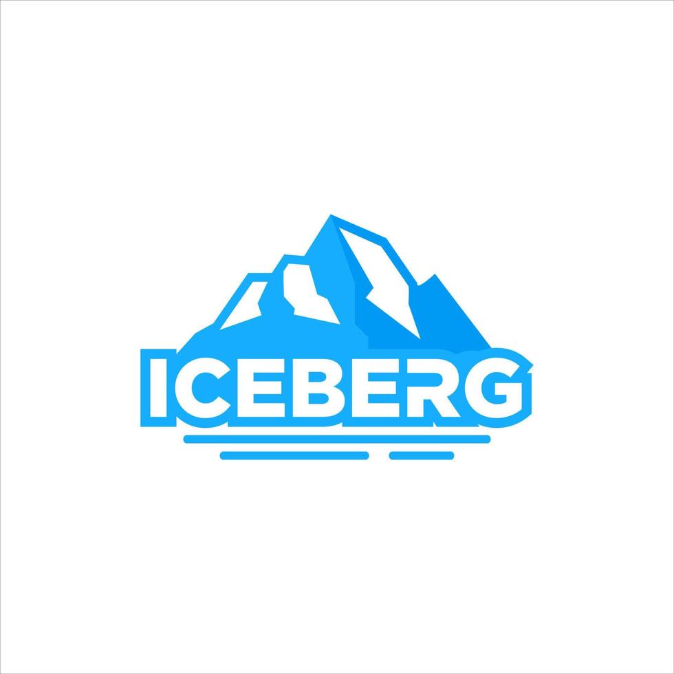 vetor de natureza de logotipo de montanha de iceberg simples