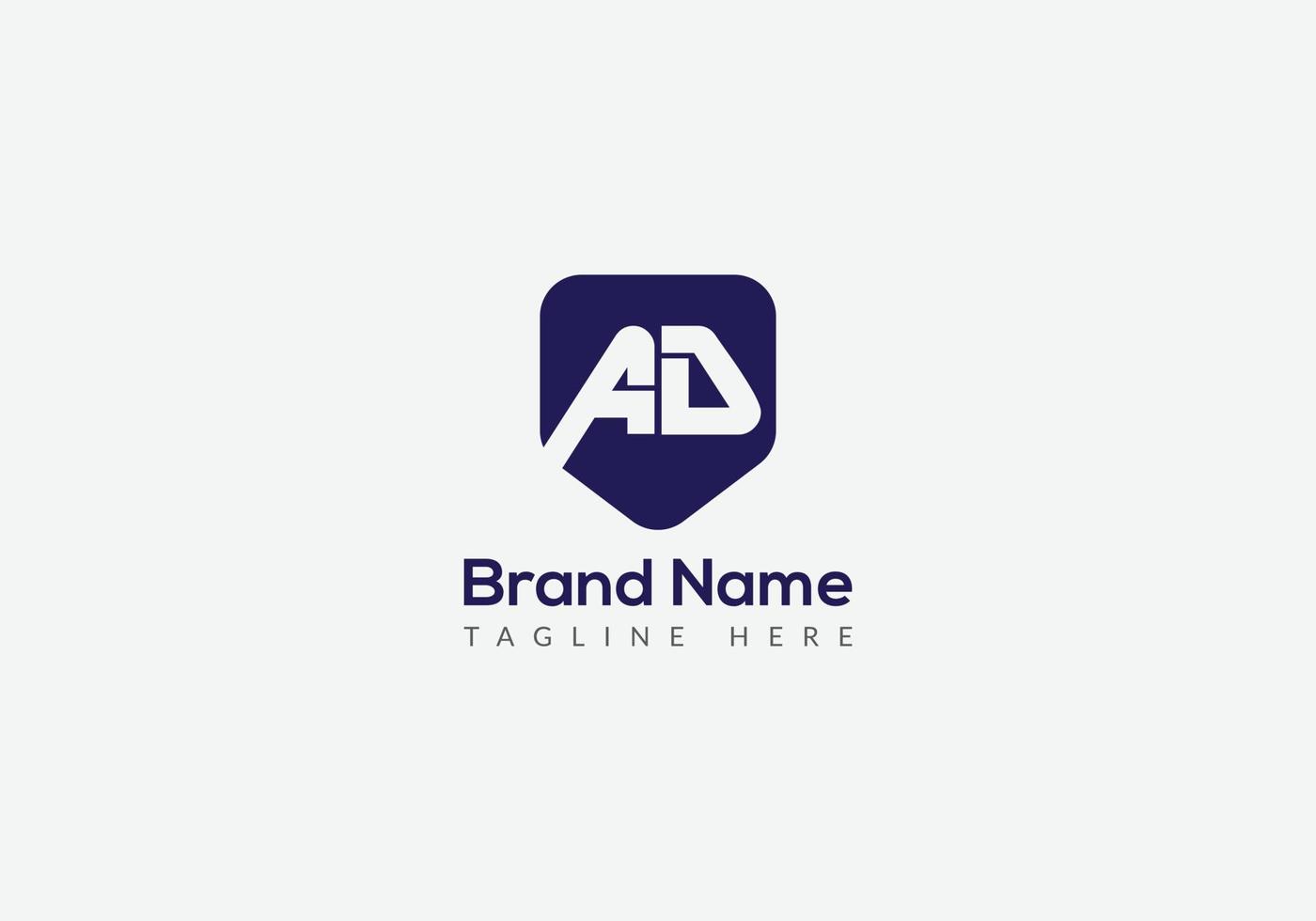 design de logotipo de letras iniciais modernas de carta de anúncio abstrata vetor