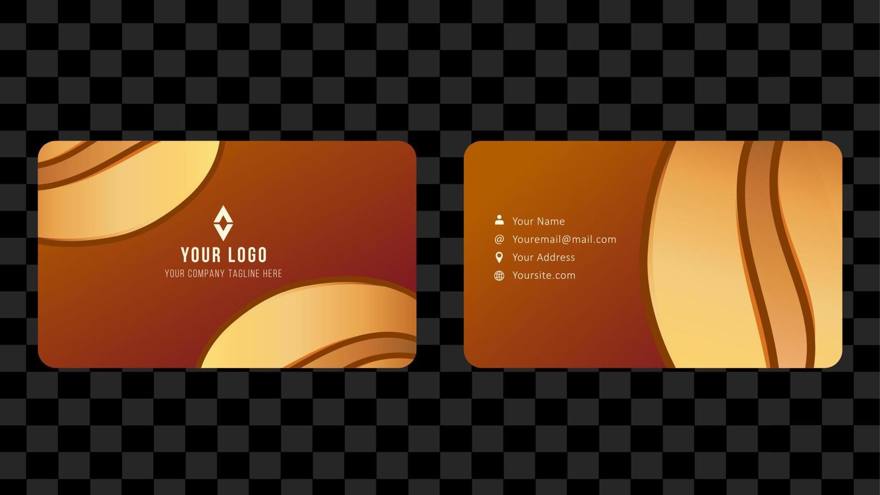 cartão de nome de grão de café marrom e modelo de cartão de visita design abstrato eps 10 vetor