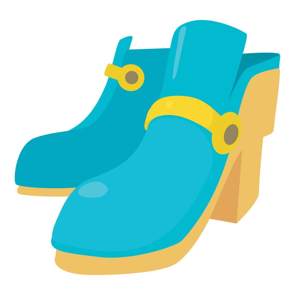 ícone de duas botas, estilo cartoon vetor