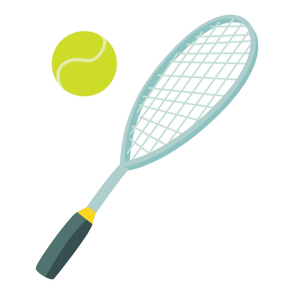ícone do esporte de tênis, estilo cartoon vetor