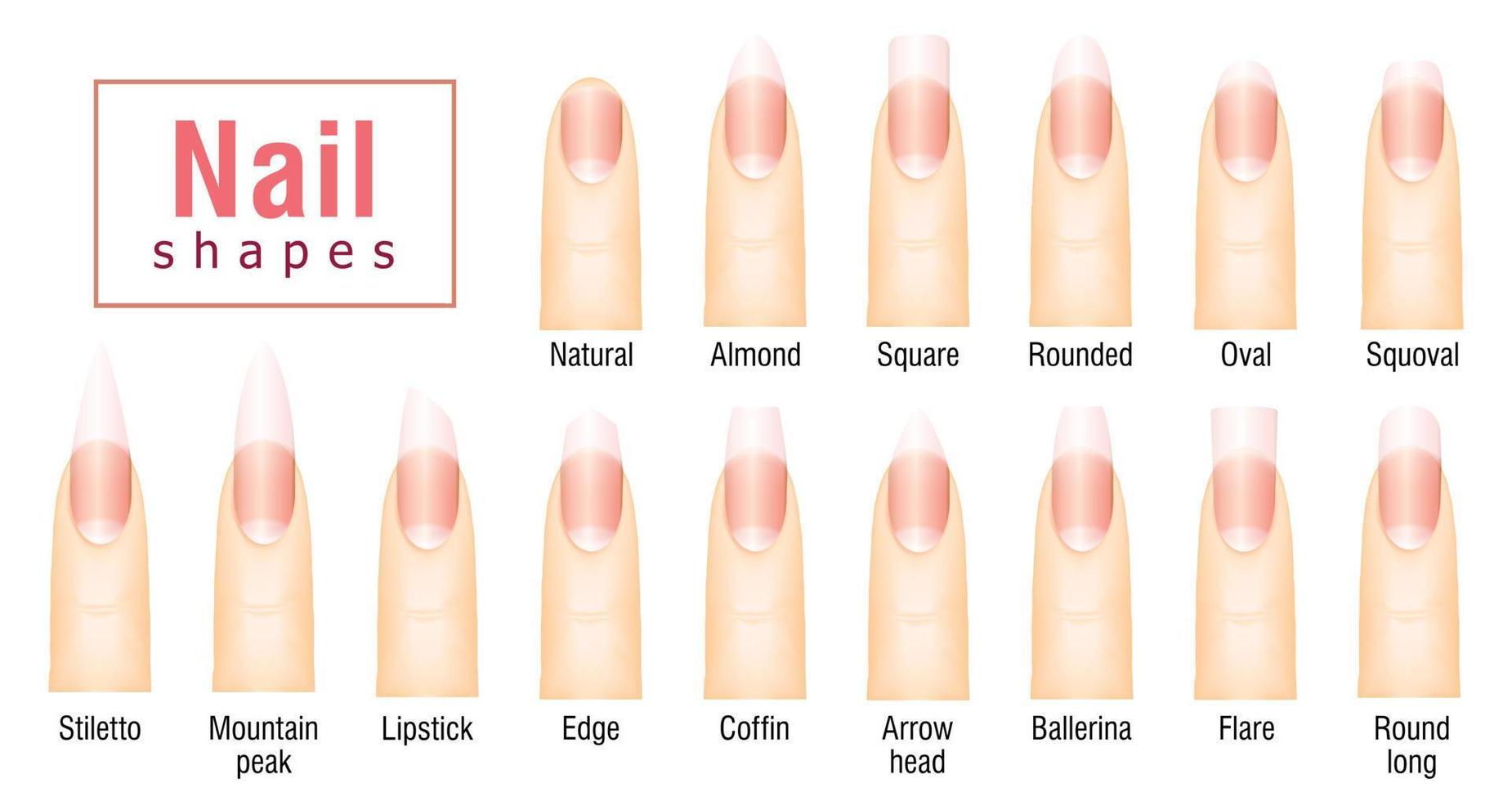 os ícones do prego definem o vetor dos desenhos animados. salão de manicure