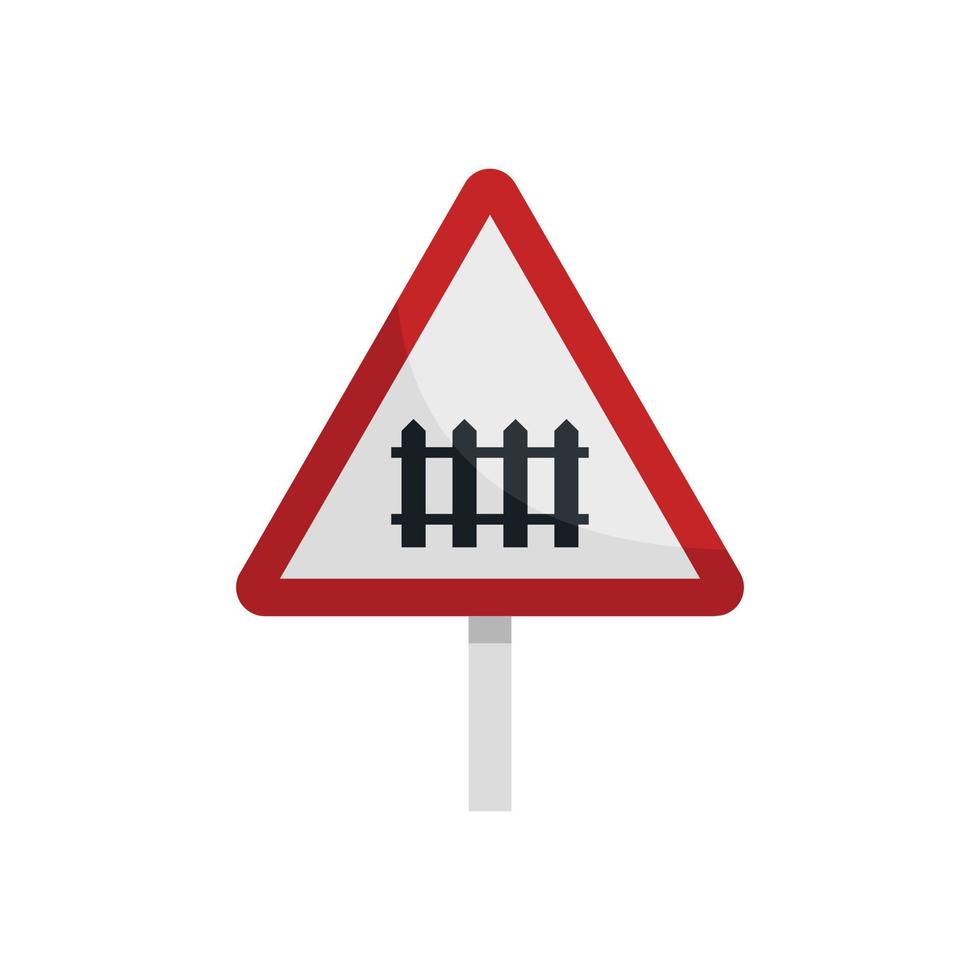 ícone de sinal de estrada de ferro vetor plano isolado