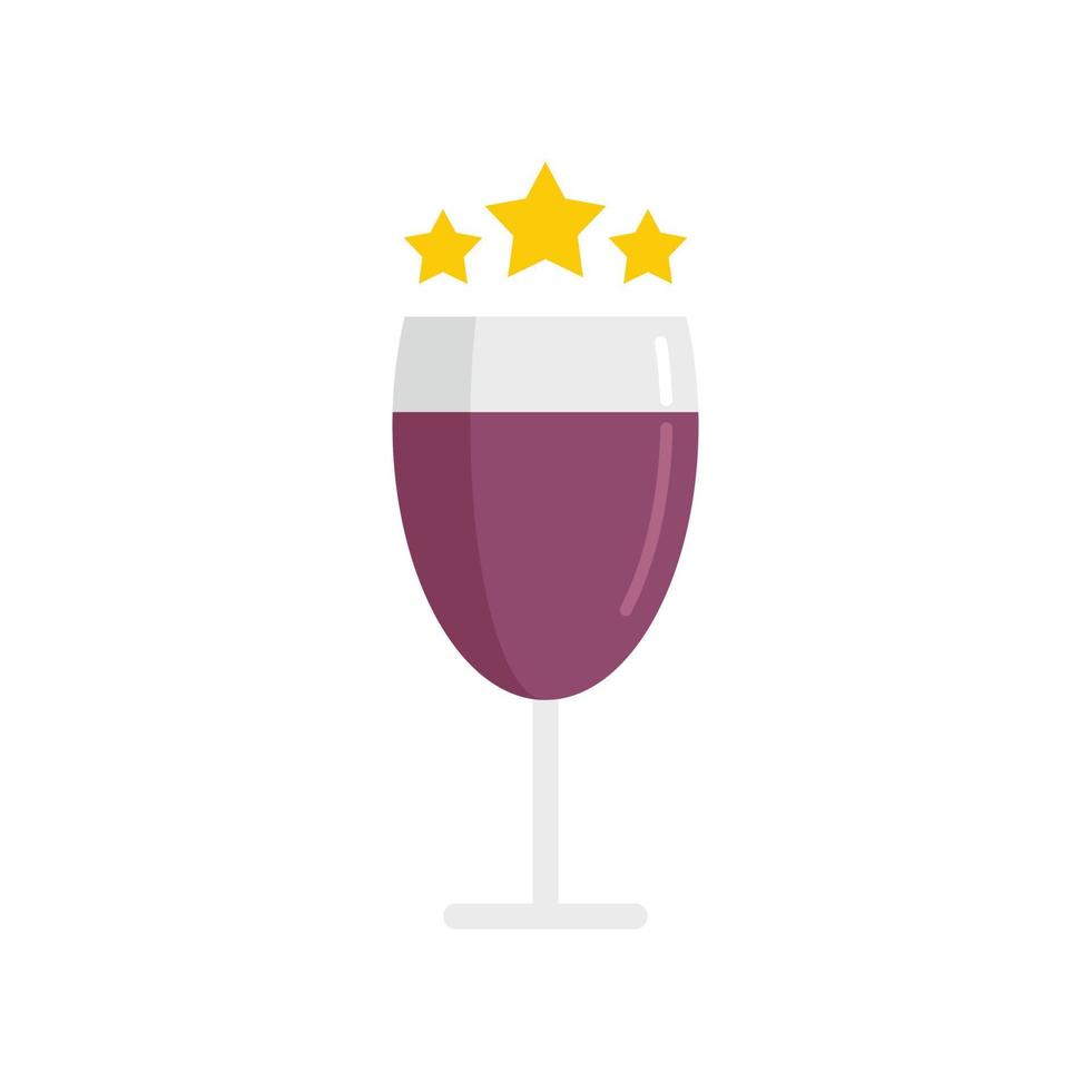 melhor ícone de taça de vinho vetor isolado plano