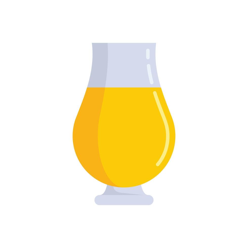 ícone de copo de cerveja de barman vetor plano isolado
