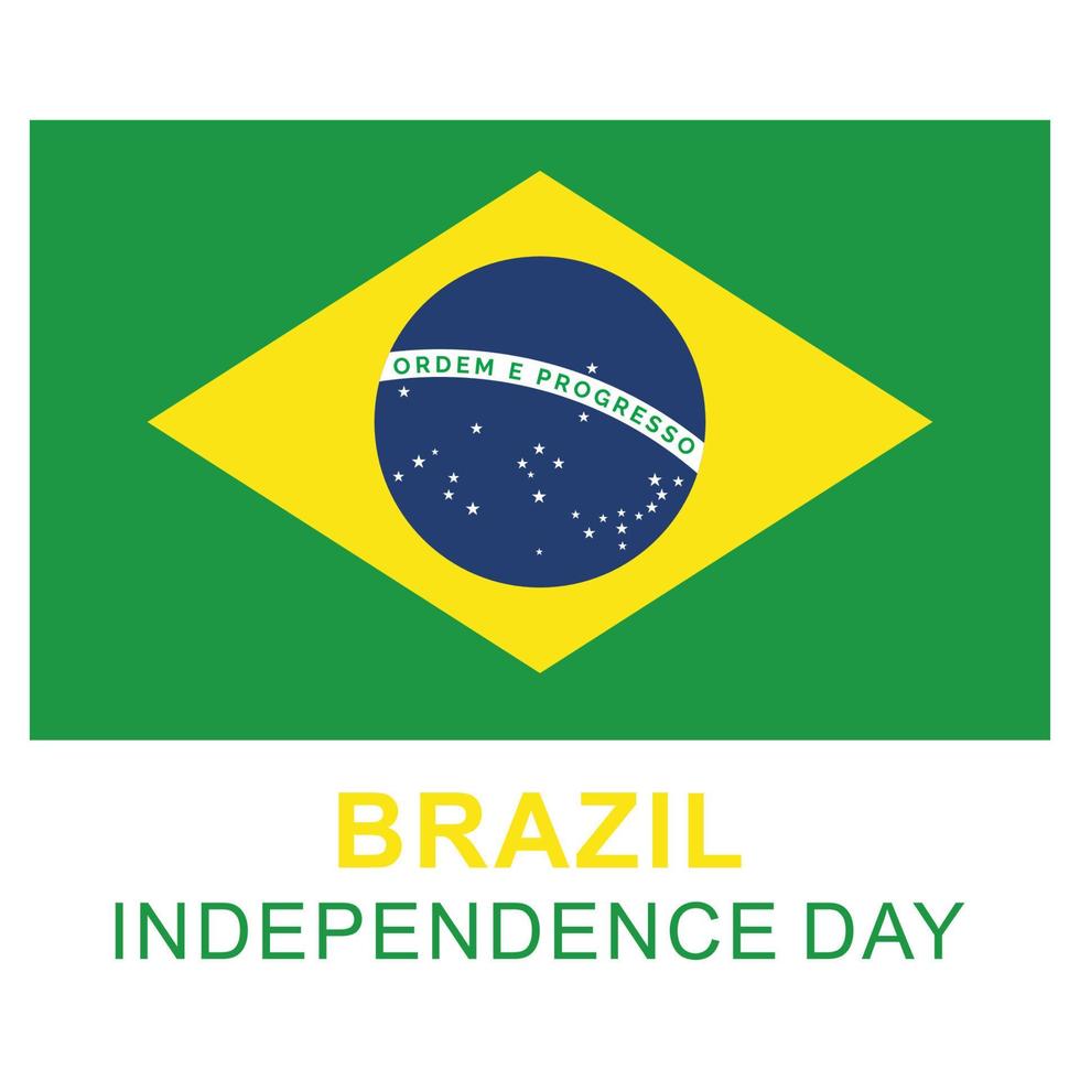 projeto de vetor de bandeira do país do brasil para celebração do dia da independência
