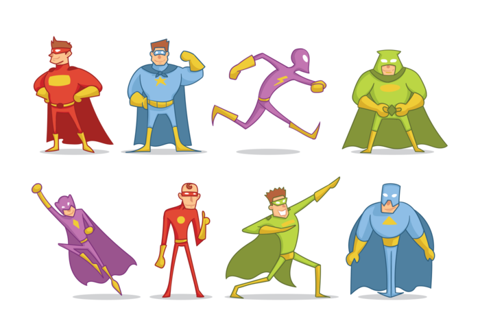 Vetor de desenhos animados Super Heros