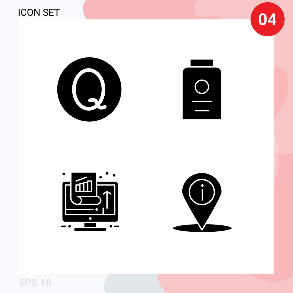 conjunto de 4 sinais de símbolos de ícones de interface do usuário modernos para elementos de design de vetores editáveis de sucesso de bebê de marketing de quetzal