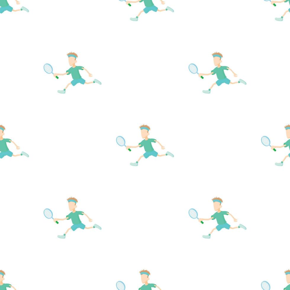 homem jogando tênis vetor sem costura padrão