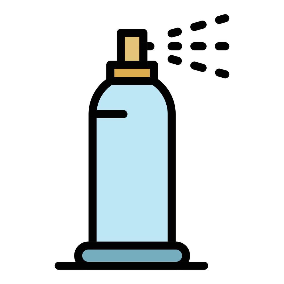 vetor de contorno de cor de ícone de desodorante de plástico