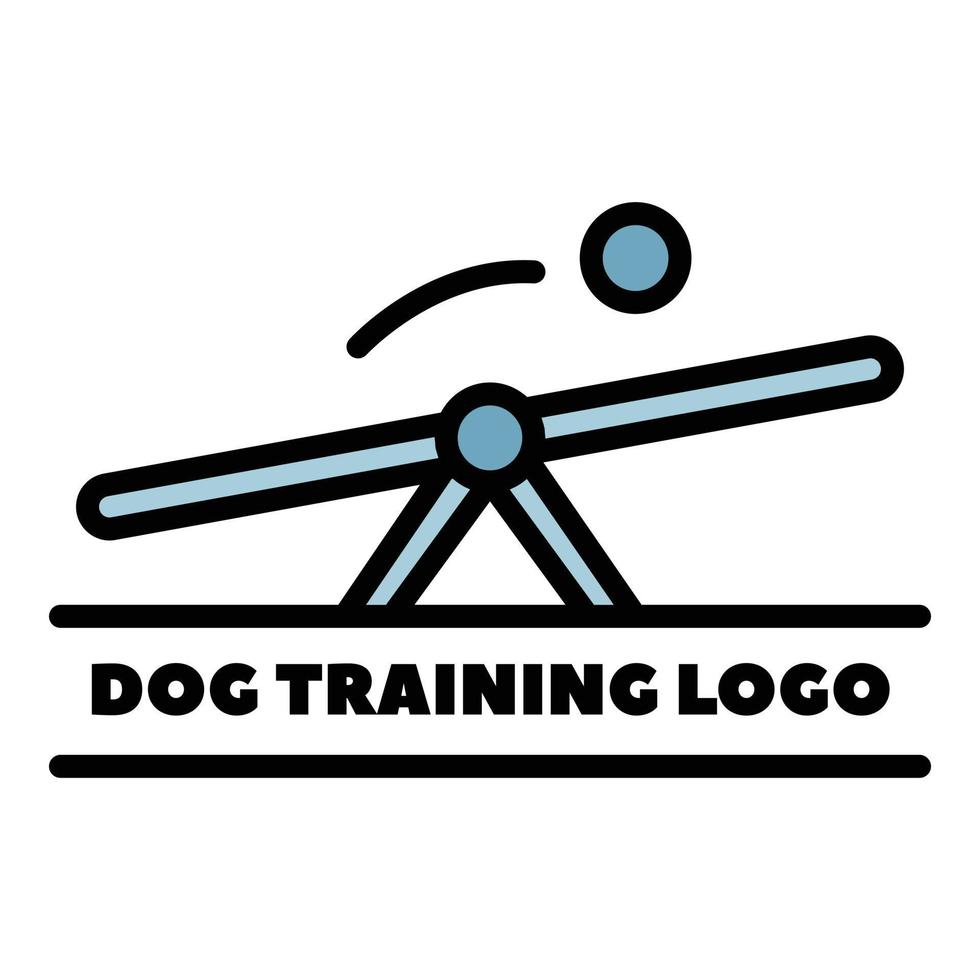 swing para logotipo de treinamento de cães, estilo de estrutura de tópicos vetor