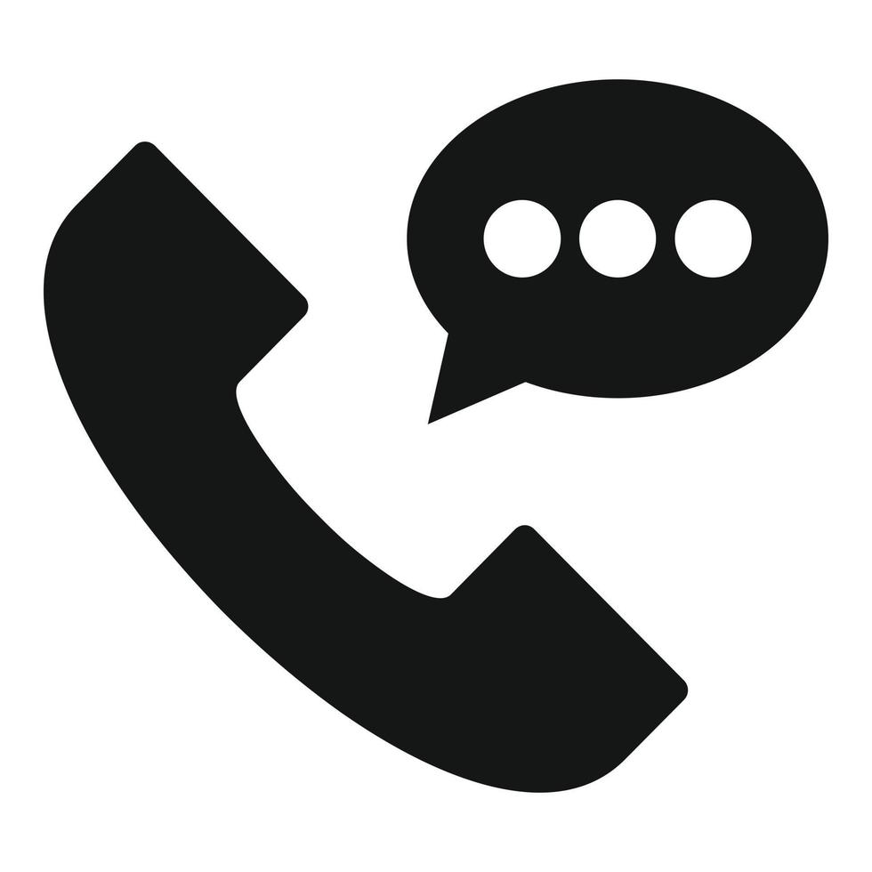 vetor simples de ícone de chamada. página do cliente