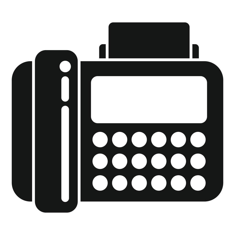 vetor simples de ícone de telefone de fax. serviço de suporte
