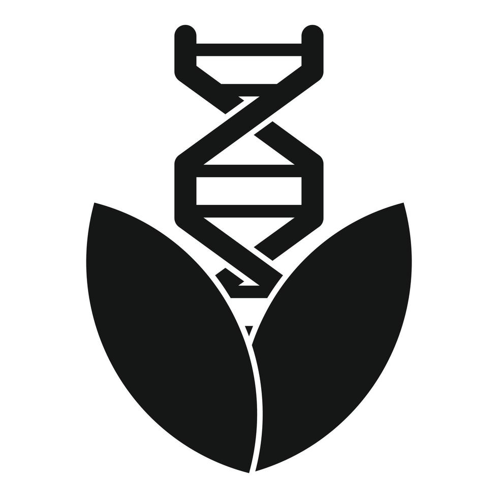 vetor simples de ícone de planta de DNA. comida transgênica