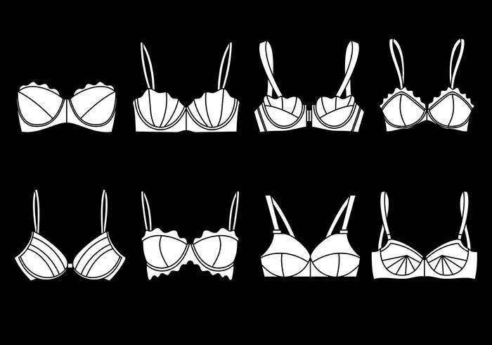 Ícones do vetor Bustier