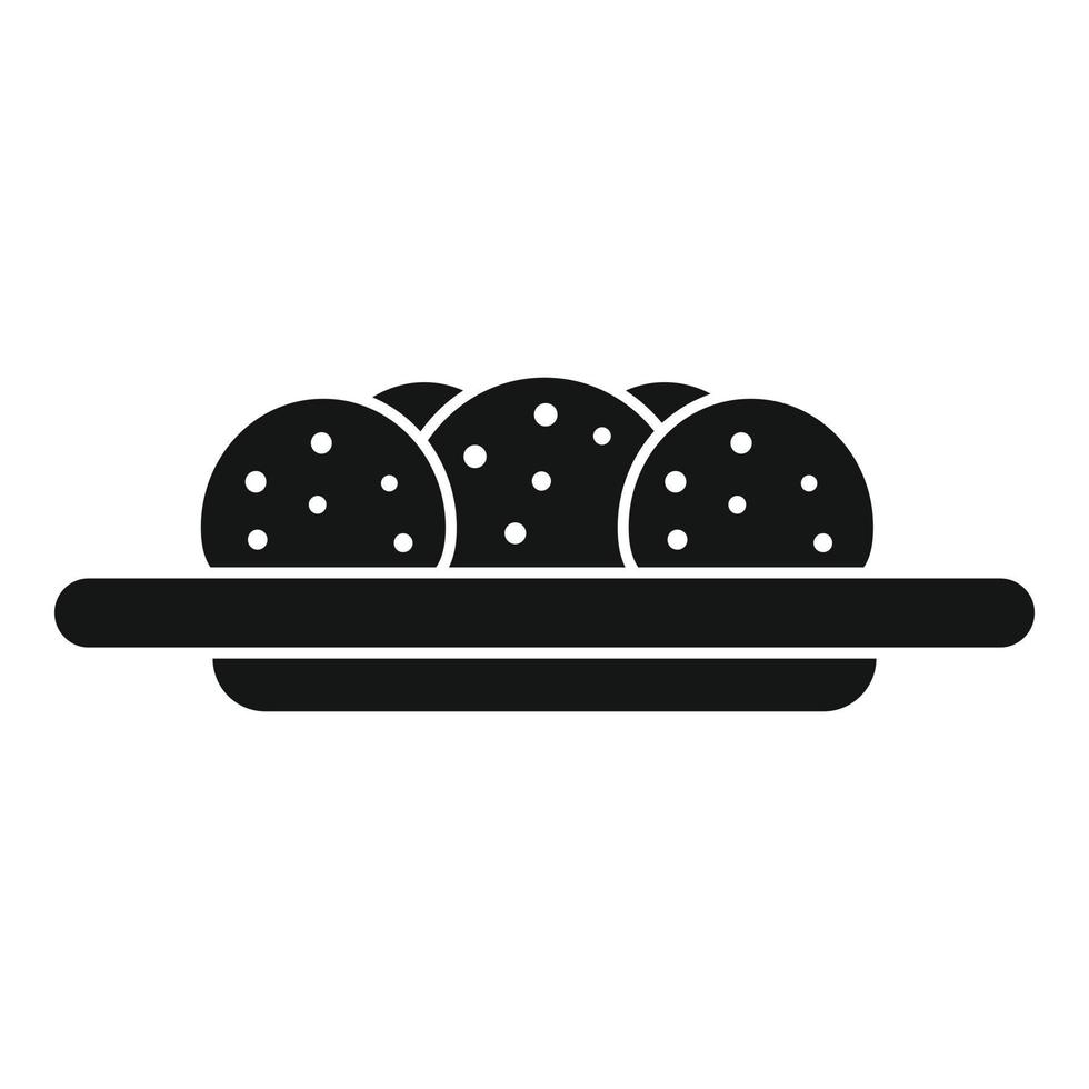 vetor simples de ícone de falafel. cozinhar pita