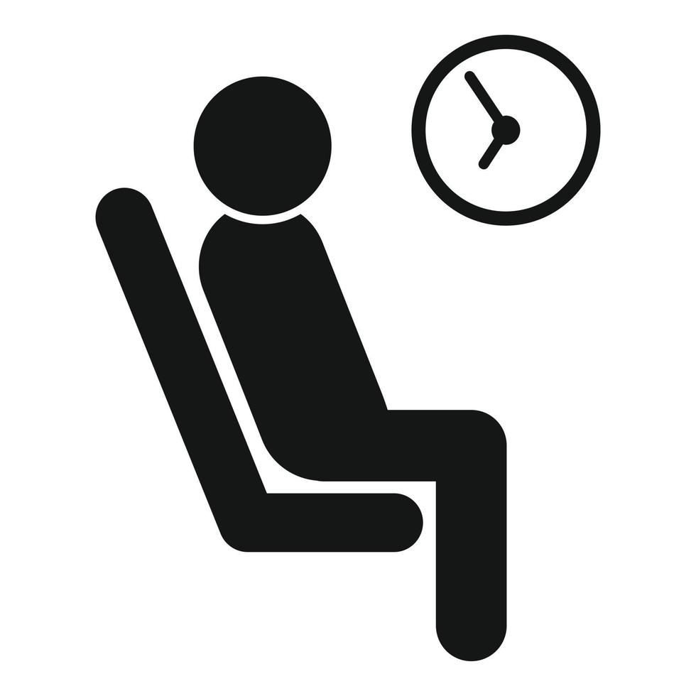 vetor simples de ícone de pessoas de serviço. área de espera