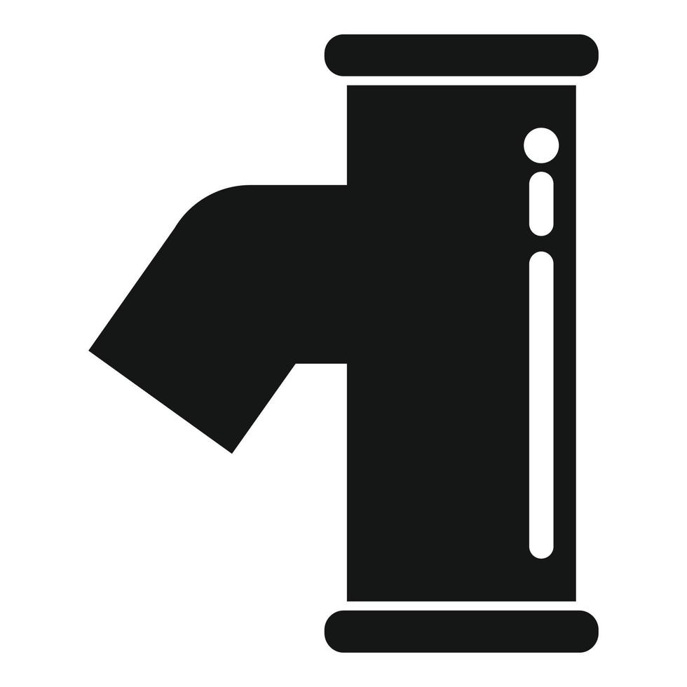 vetor simples de ícone de tubulação industrial. serviço de encanador