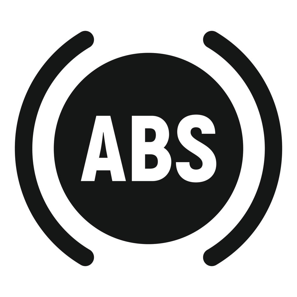 vetor simples do ícone do abs do carro. serviço de motor