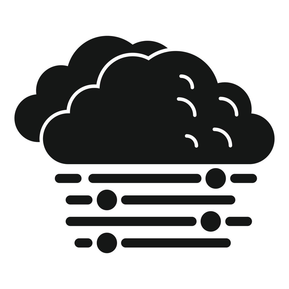 vetor simples do ícone do céu nublado. meteo frio