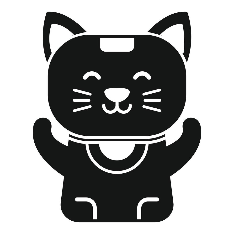 vetor simples de ícone de brinquedo de gato sortudo. neko japão