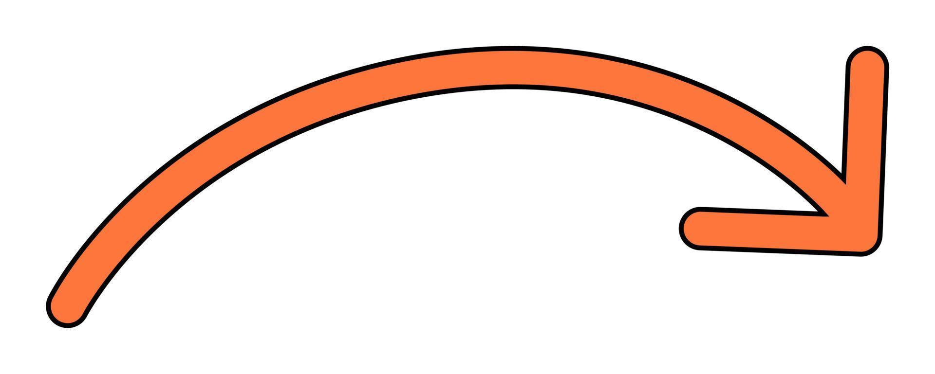 ilustração em vetor doodle de adesivo de seta