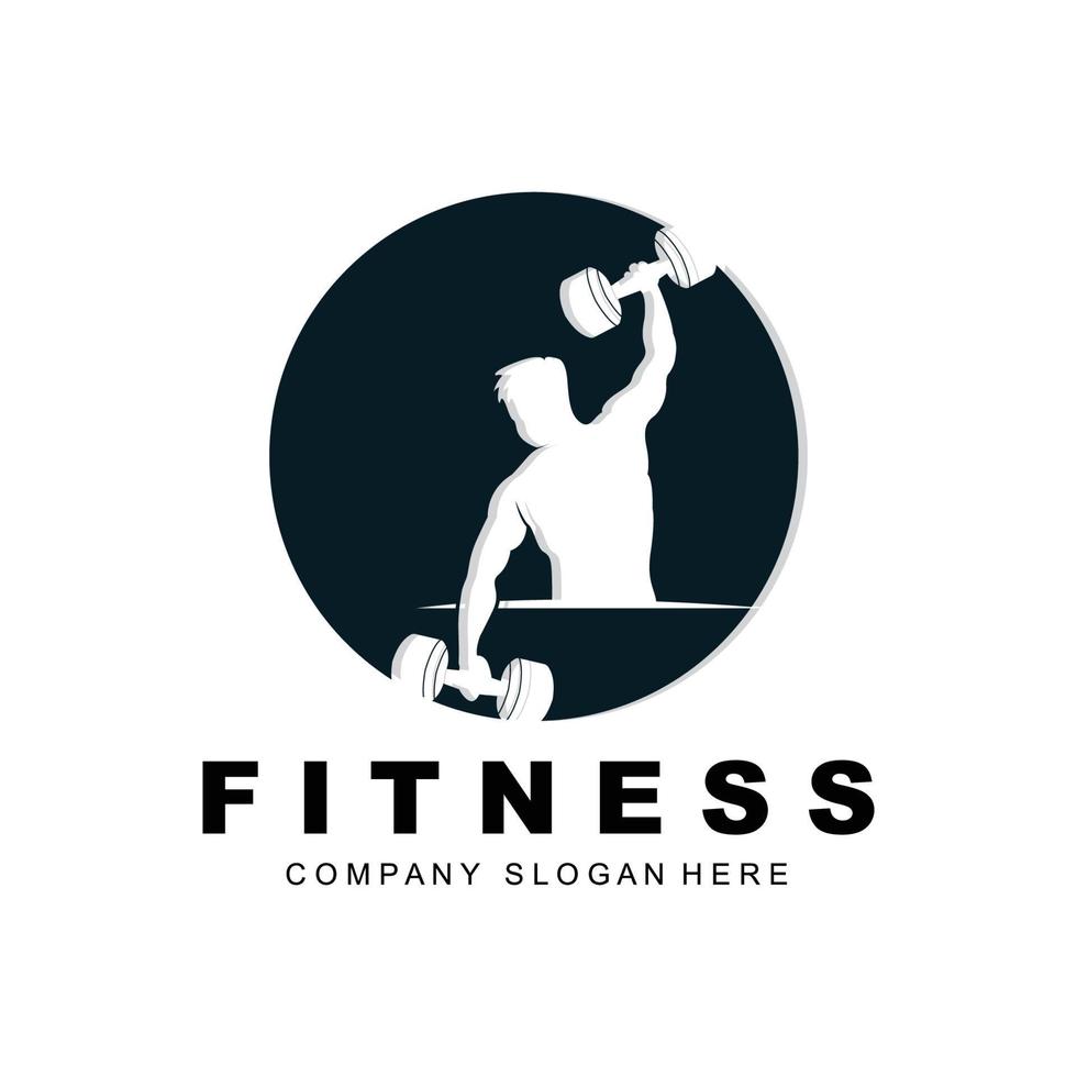 logotipo da academia, vetor de logotipo de fitness, design adequado para fitness, equipamentos esportivos, saúde corporal, marcas de produtos de suplementos corporais