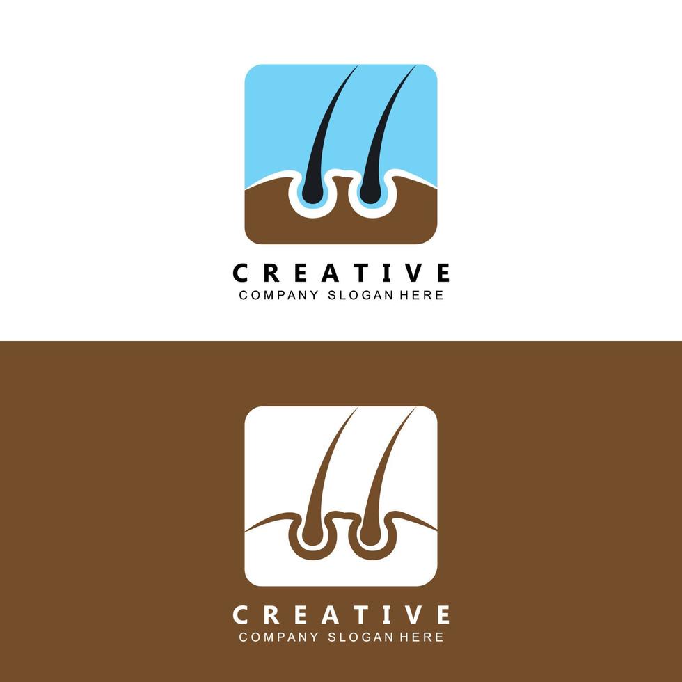 cuidados com o cabelo logotipo vetor ícone pele saúde ilustração design conceito