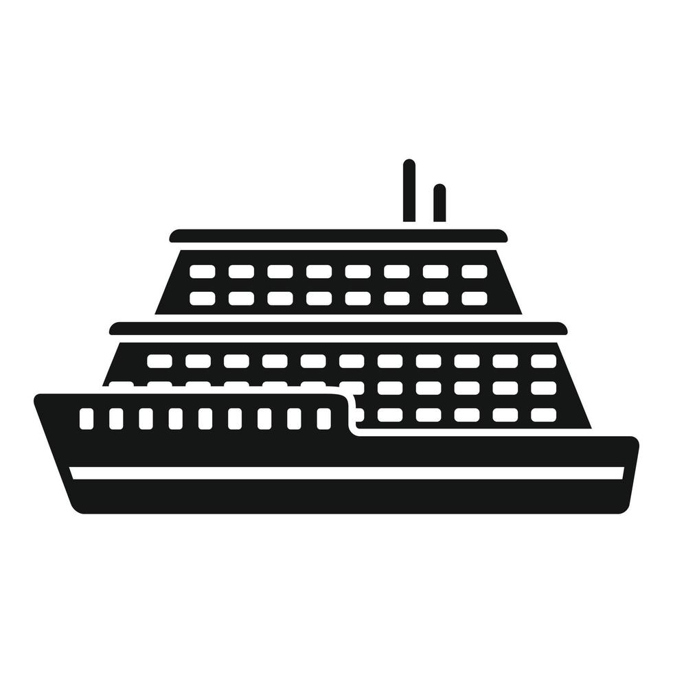vetor simples do ícone da balsa de carga. navio fluvial