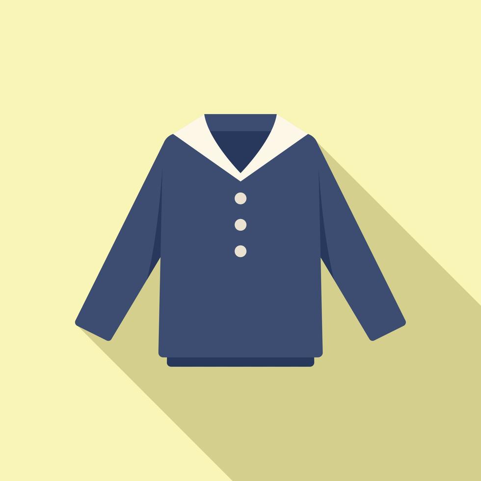vetor plana de ícone de camisa de menino. uniforme escolar