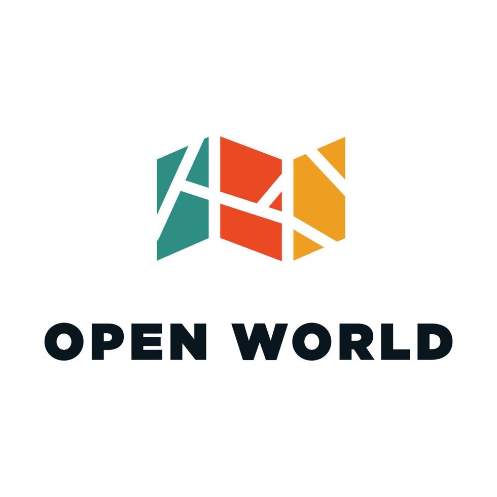 ícone do mapa para a categoria de jogo de mundo aberto vetor